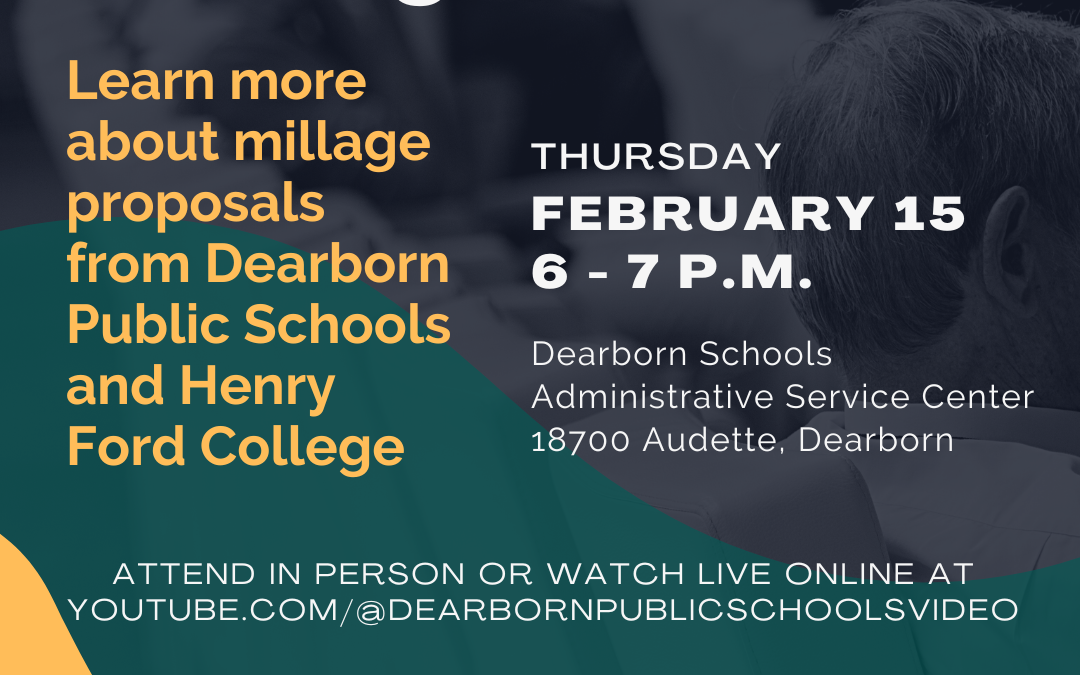 Press Release #27 – Town hall on Feb. 15 to discuss district and college millage renewals