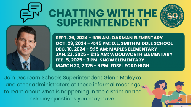 Chatting with the Superintendent flier