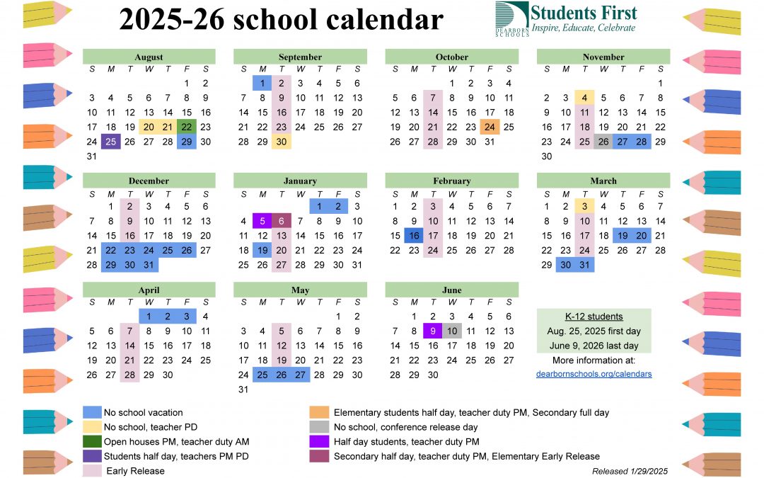 Press Release #19 – District releases tentative 2025-26 school calendar